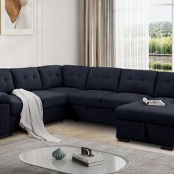 New!!! Large Sectional Sofa Bed With Storage, U-shaped Sofa Couch, Sofabed, Sofa Bed, Pull Out Sofa Bed, Living Room Furniture, Sectional Couch