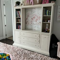 Restoration Hardware Bellina changing table/bookshelf & kids clothing rack 