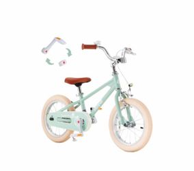 RoyalBaby EZ Kids Bike,14 Inch Convertible Balance to Pedal Bike for Boys & Girls,Beginner Bicycle for Ages 3-5 Years,Green
