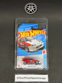 Hot Wheels - HW J-Imports #10/10 - Red / White Honda Civic Custom (HHF74)