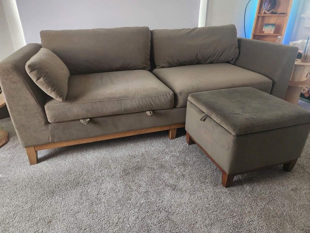 Couch & Ottoman w/ Storage