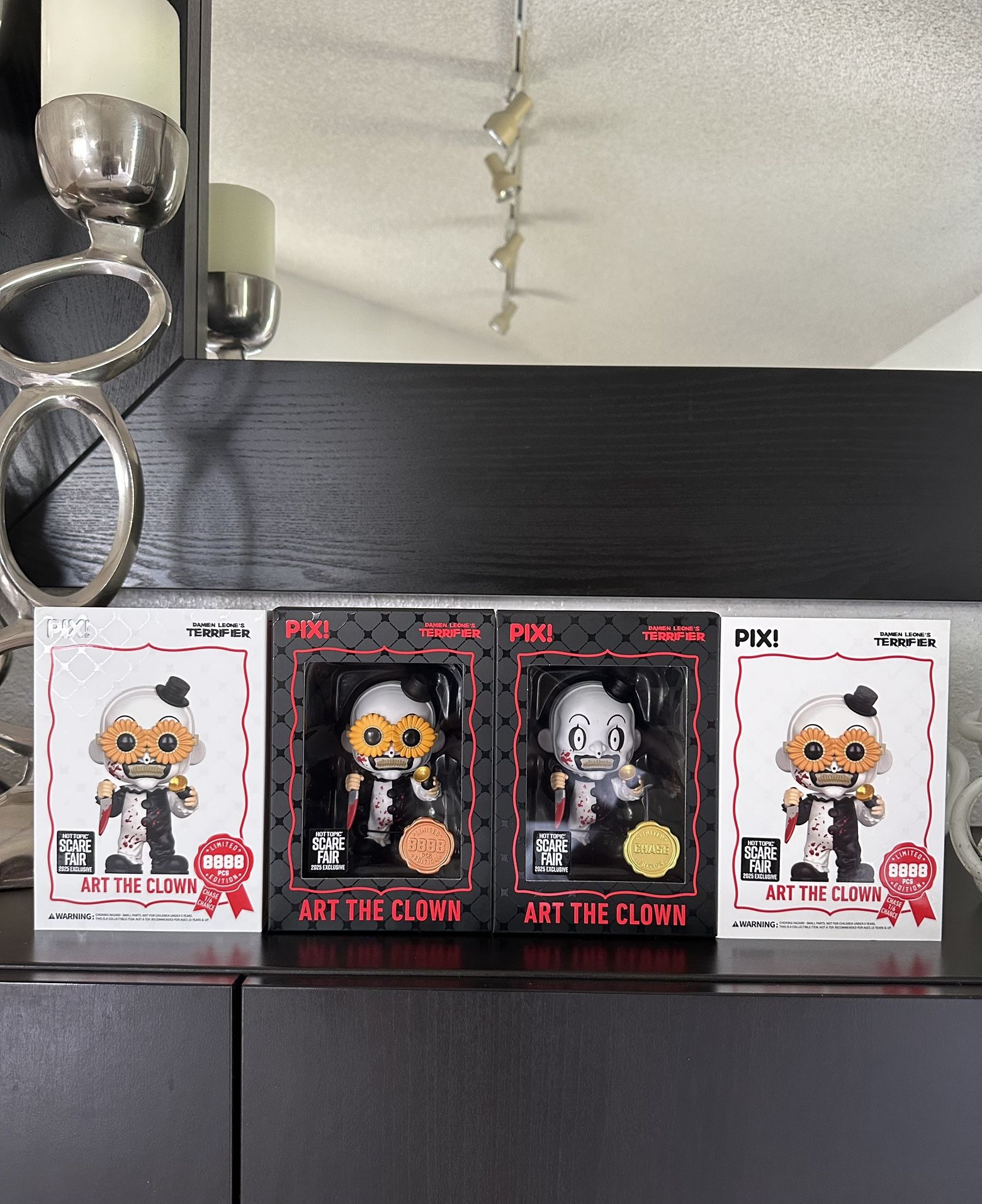 Thrilljoy PIX Terrifier Art The Clown CHASE SET Scare Fair Hot Topic Exclusive
