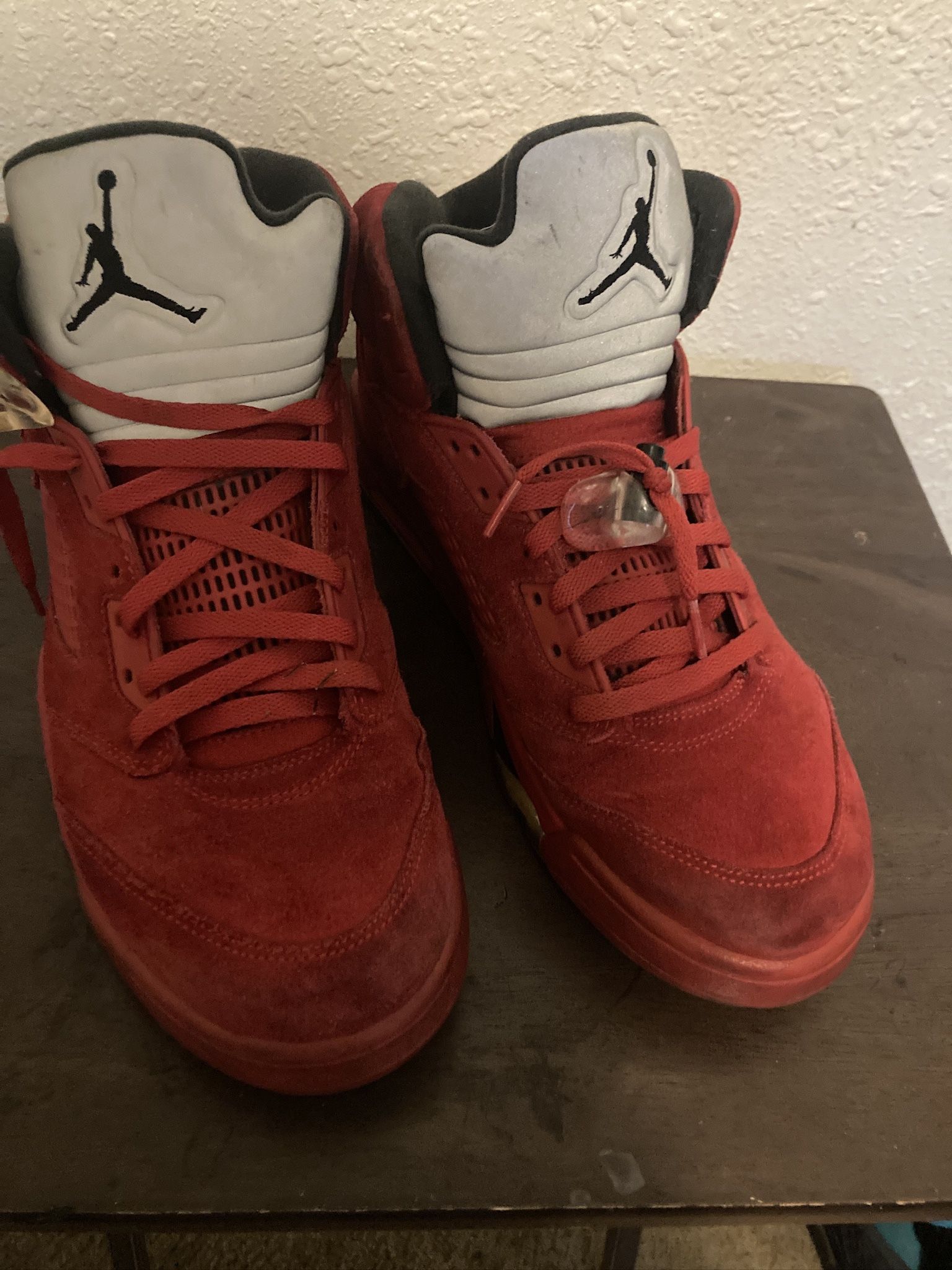 Jordan 5 red suede
