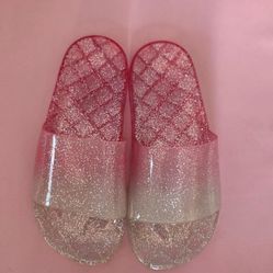 Glittery Pink Kids Sandals