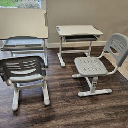 2 VIVO Adjustable Height Desk And Chair Sets