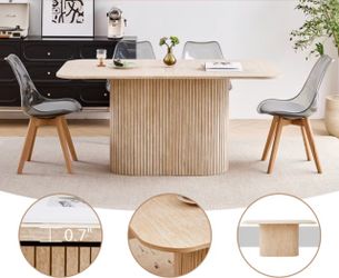 LARGE DINING ROOM TABLE WITH 4 CHAIRS