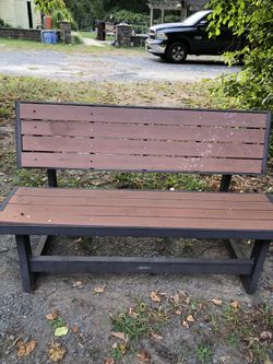 Adjustable outdoor bench and desk