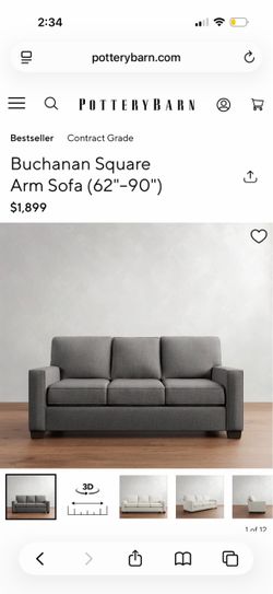 Pottery Barn 3 cushion couch