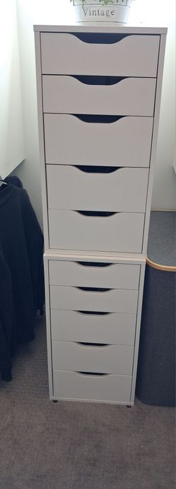 Pair of IKEA ALEX drawer units