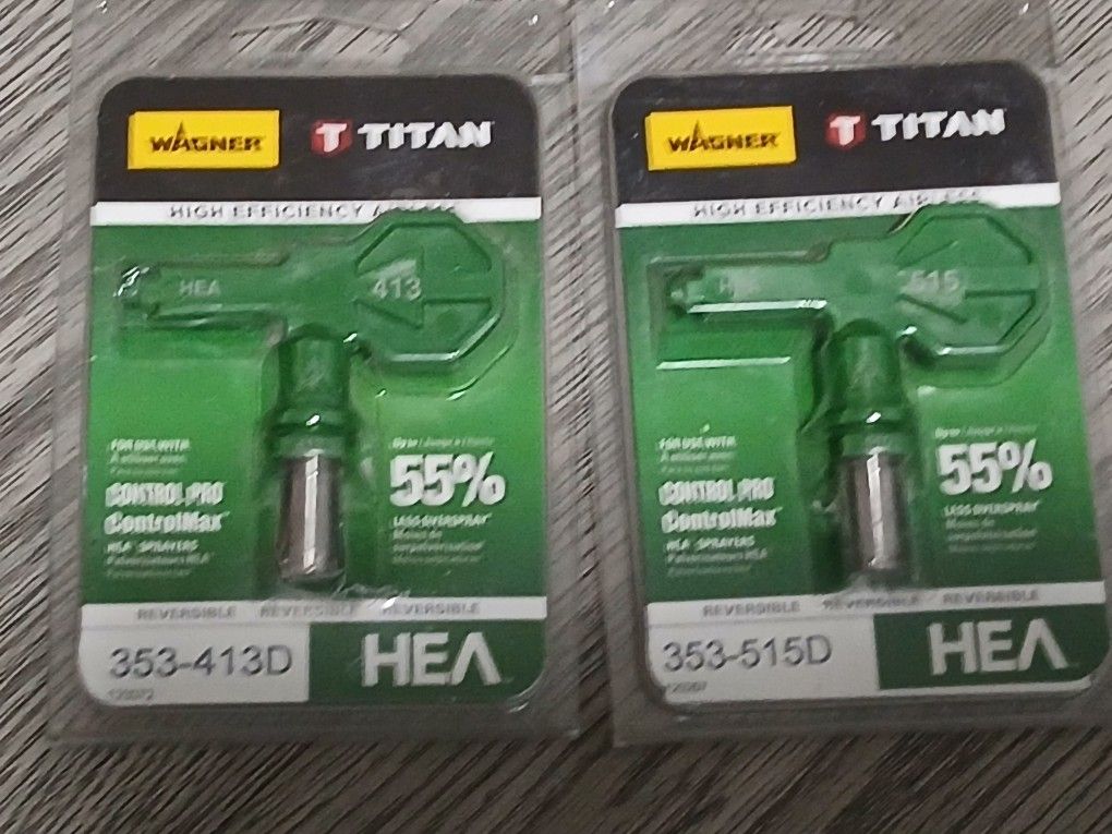2- Wagner Titan Airless Paint Gum Tips