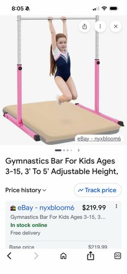 Gymnastics Bar for Kids 3’-5’ Adjustable Height