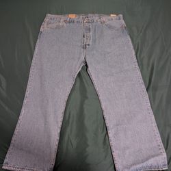 New Levi's 501 Original Fit Men's Jeans 46x30, Straight Leg, Button Fly, Blue