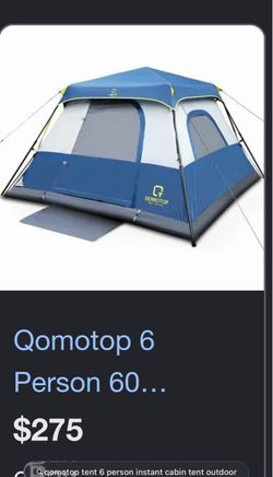 Qomotop 6 Person Instant Cabin Tent