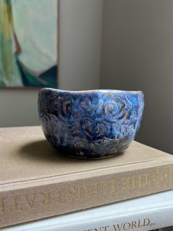 Small Handcrafted Floral Trinket Bowl ( firm on price )