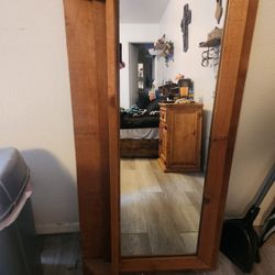 Hang On Wall Shelf With Mirror 