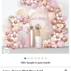 Rose Gold Balloon Garland Arch Kit