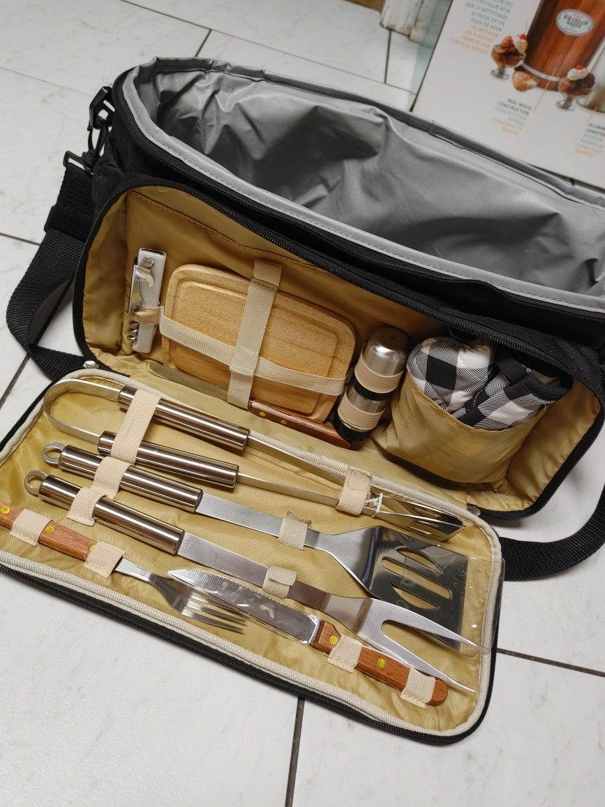 Bbq Set And Ice Chest In One