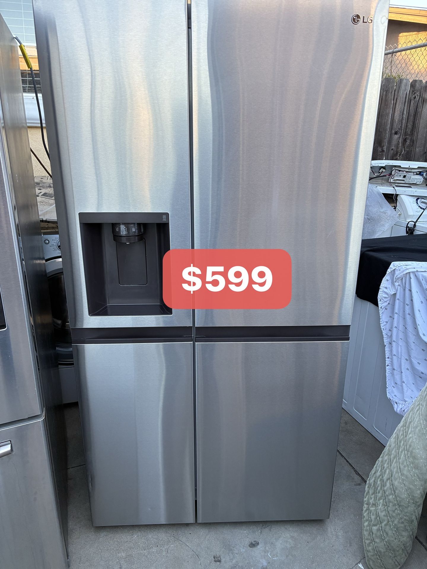 Like New LG Side By Side Refrigerator