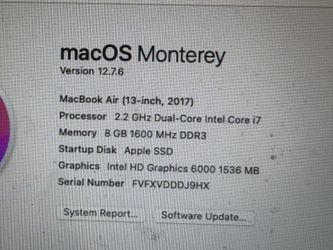 MacBook AIR 13’ 1TB storage capacity