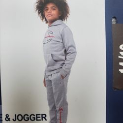 Champion Boys' Heavyweight Active Set Bozetto Grey Set Sz 14/16  Jogger
