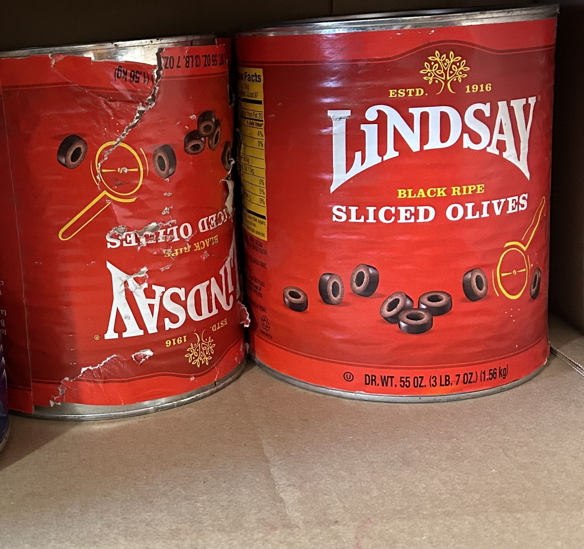Lindsey, Olives, Large Cans