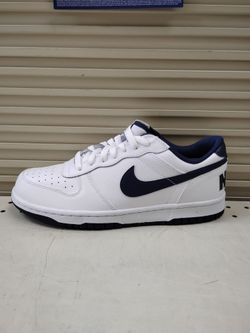 Nike Big Nike Low White Midnight Navy Sz 8