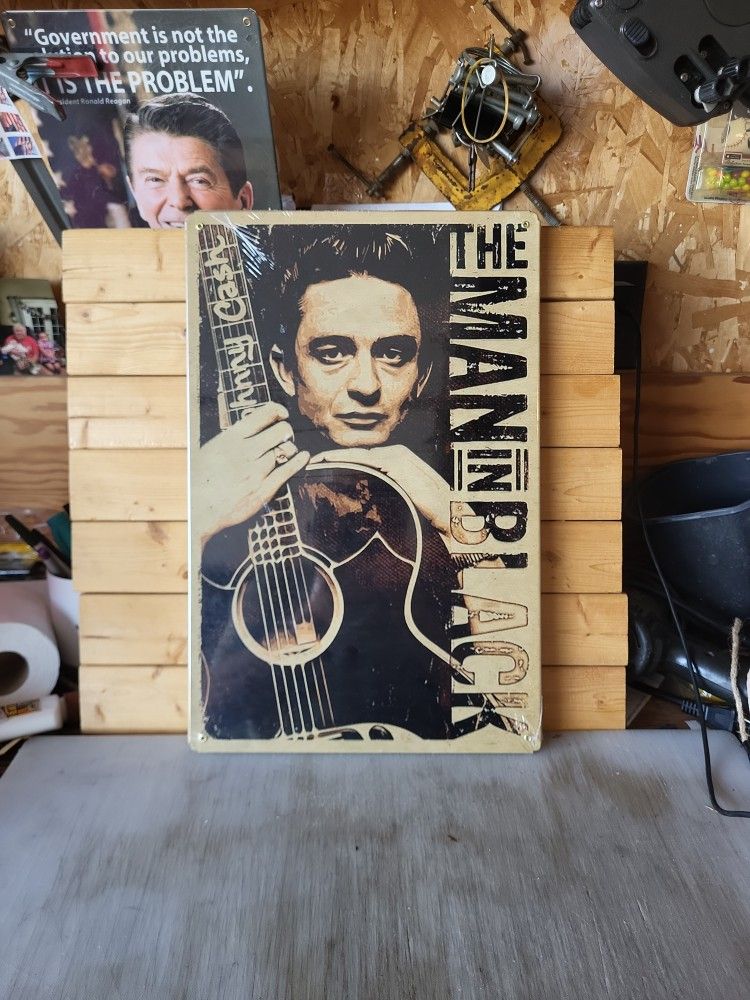 Johnny Cash 12"x18" Metal Sign