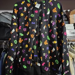 DisneyParks Halloween Zip Up Hoodie Sz L