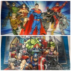 Avengers Justice League 3D posters 