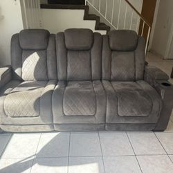 Ashley sofa, charcoal gray