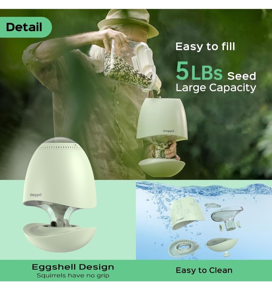 Sheggell Smart Spinning Bird Feeder