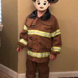 Like New! Firefighter Fireman Firewoman Halloween Costume For Toddlers Boys Girls. Quality! Size 2T-4T