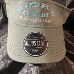 Rick & Morty’s Cartoon Series Embroidered Adult Green Visor NEW