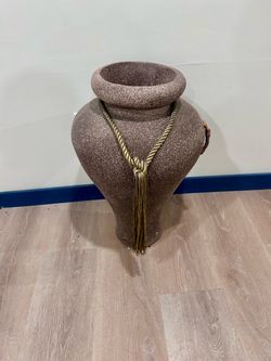 Large 26” Decorative Floor Vase / Urn – Textured Brown