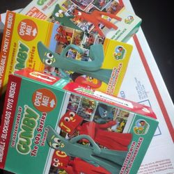 Gumby Set.   DVDs & Toys Set Of 3. New