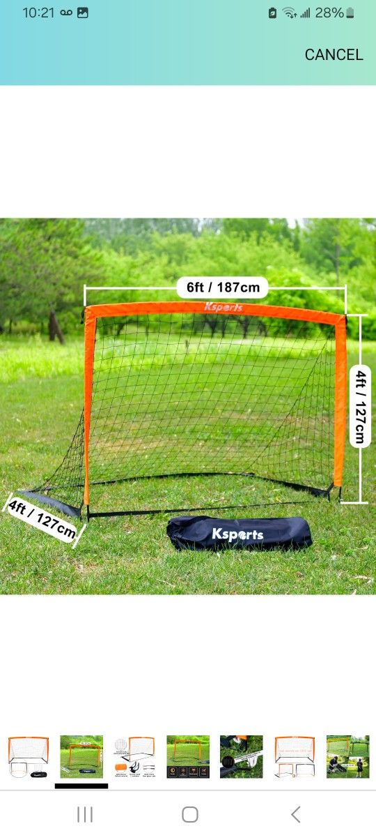Portable Soccer Goal $15