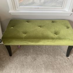 Green Velvet Bench 