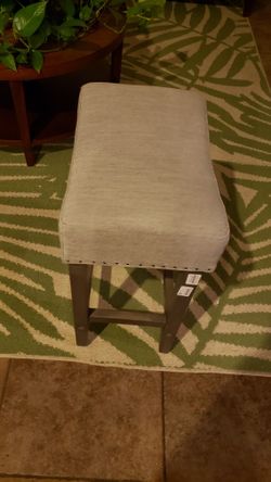 Gray Fabris Stool