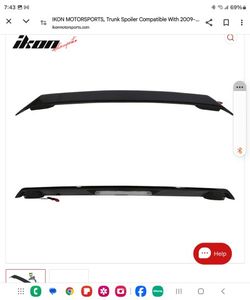 Trunk Spoiler Toyota Corolla 09-13 #146