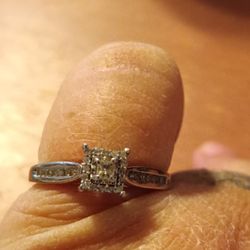 White Gold Engagement Ring Size 8