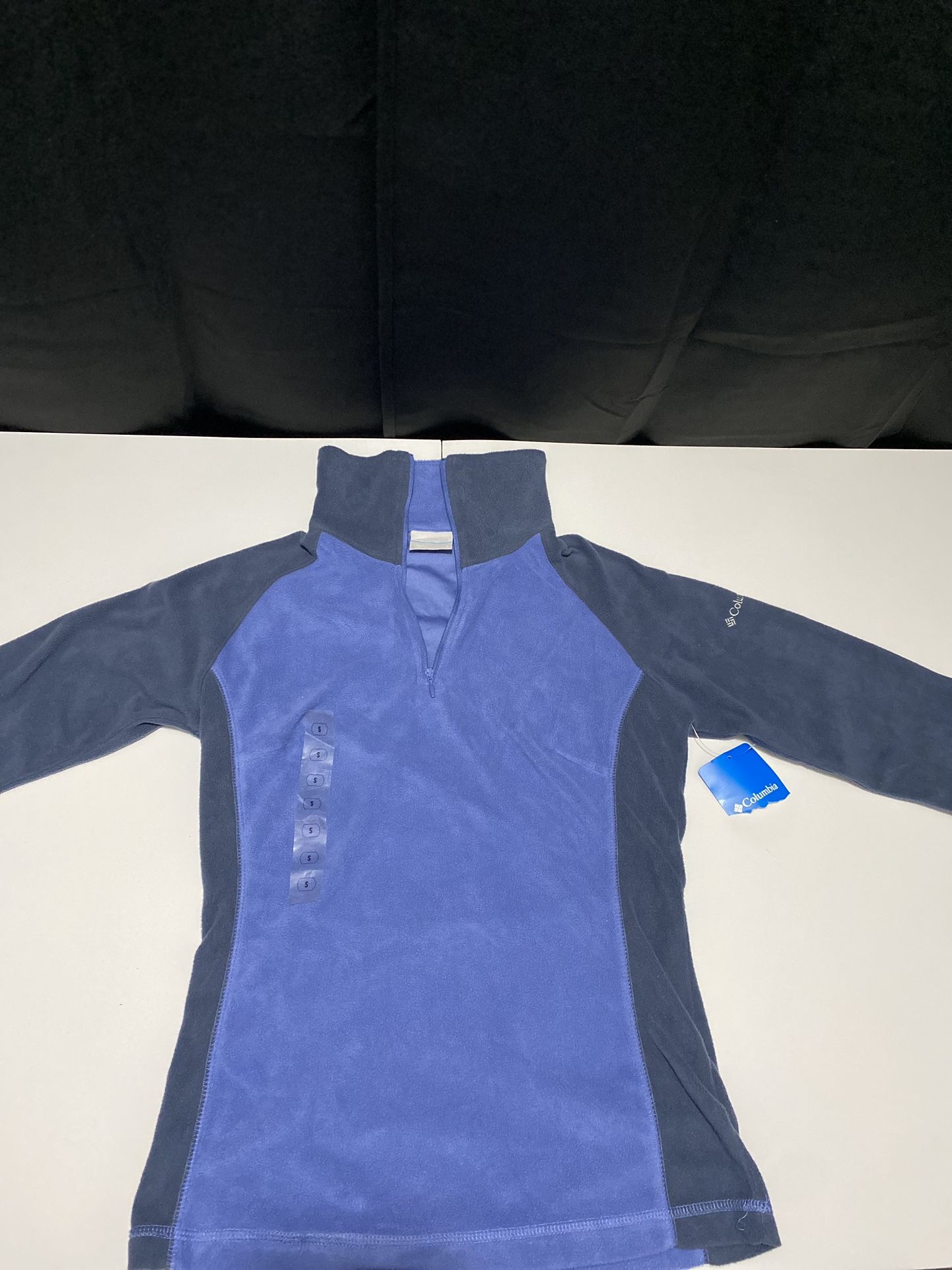Columbia Blue and Navy Fleece Pullover Jacket