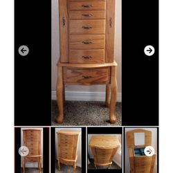 Powell Vintage Wooden Jewelry Armoire 