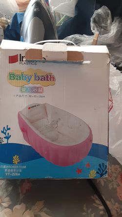 Intime plastics baby bath BLUE COLOR (not pink)