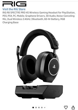 RIG R8 SPECTRE PRO HS Wireless Gaming Headset for PlayStation, PS5, PS4. Price Negotiable Unboxed New