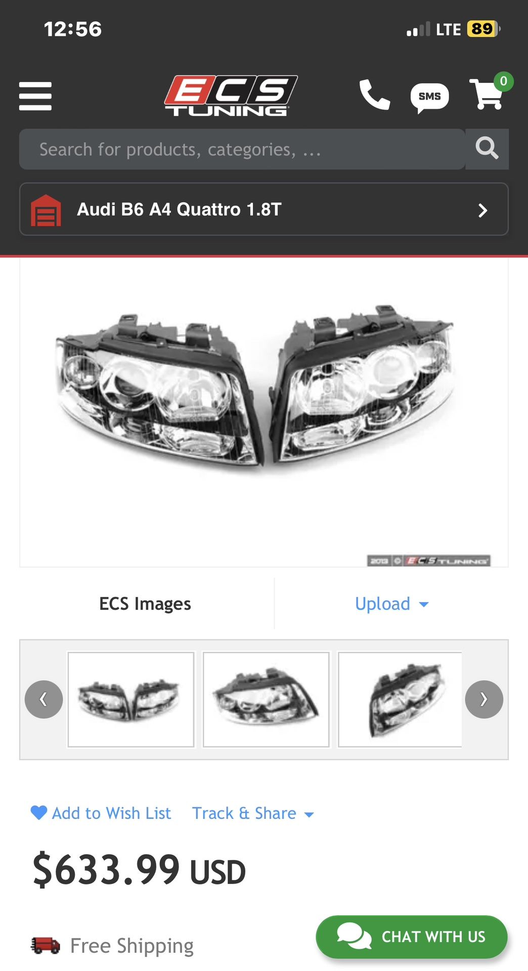 Brand New Valeo Headlights For Audi A4 B6