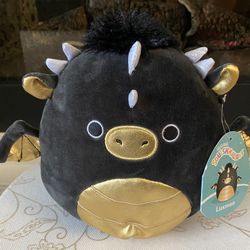 $8 Squishmallows Official Kellytoys 7.5 Inch Luxem Black Dragon 