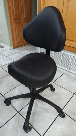 DR.LOMILOMI Pneumatic Swivel Rolling Saddle Chair