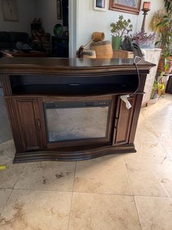 Electric Fireplace with cabinets