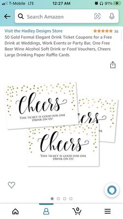 Drink Ticket Coupons