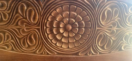 Hand carved solid wood trunk
